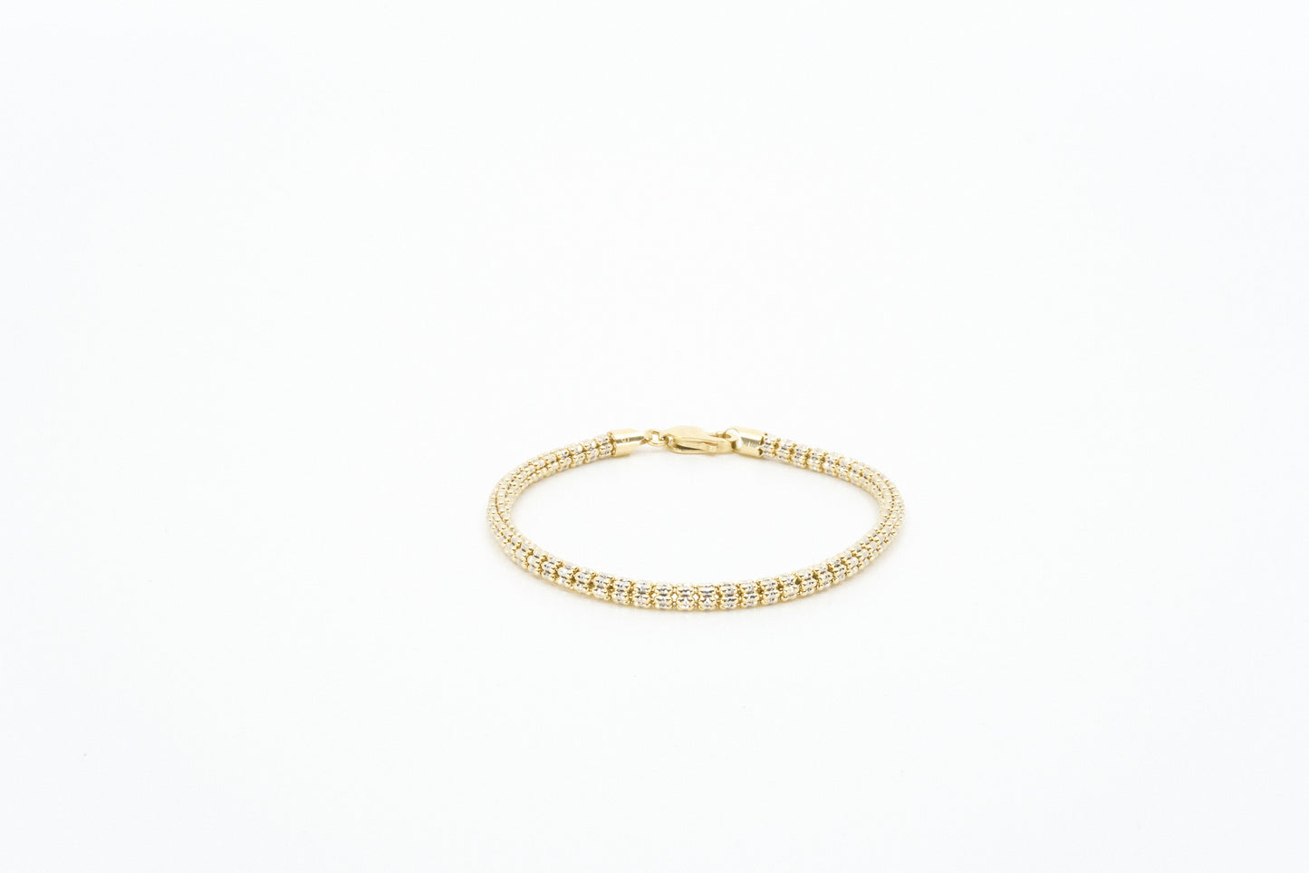 14k Gold Diamond Cut Bracelet